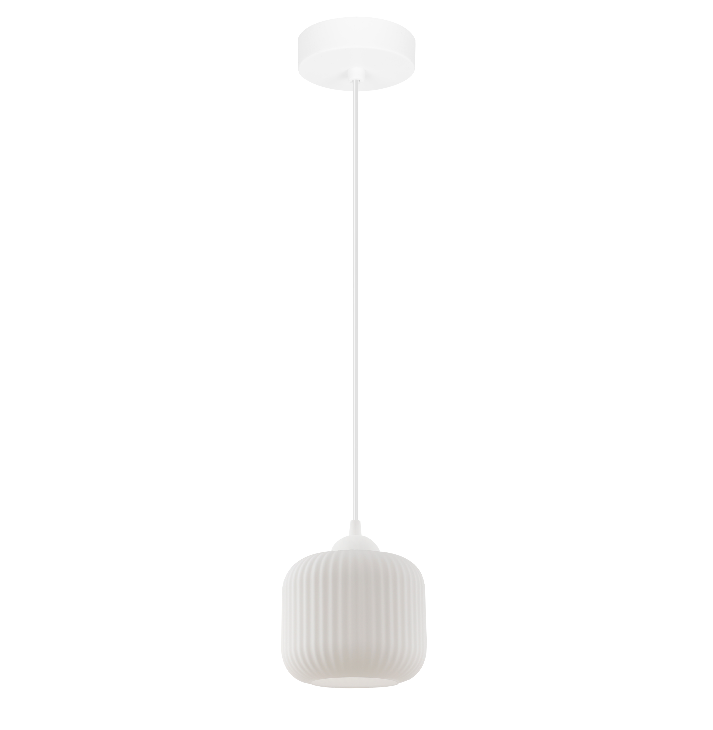 Lampa sufitowa wisząca Riffle loft 1xE27 klosz walec biały Light Home LH - 2