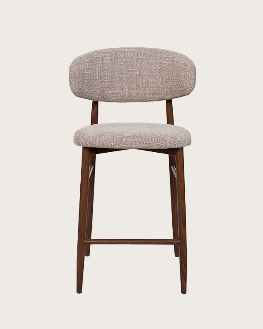 Kerin - Chaise de bar en tissu et pieds métal - 3