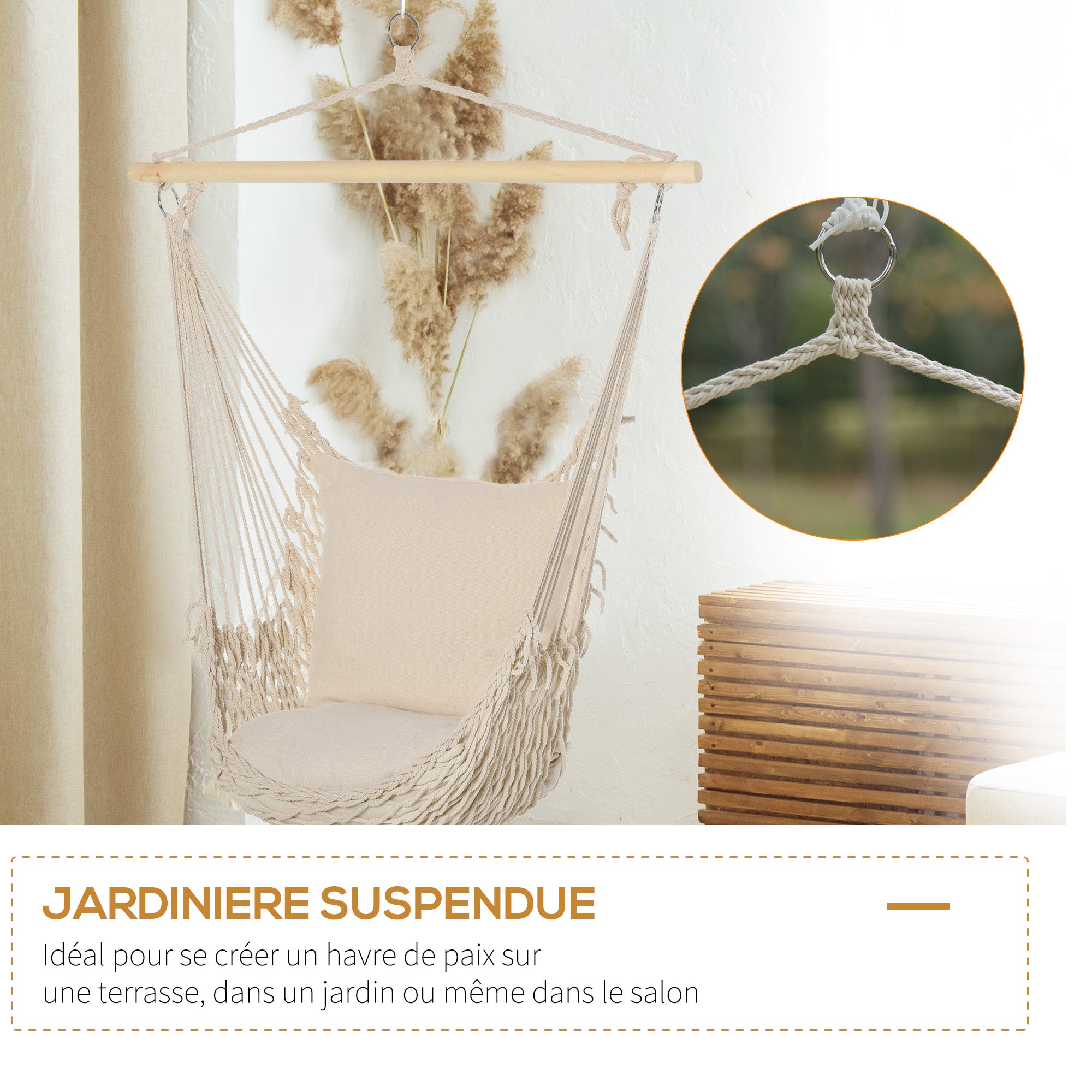 Fauteuil suspendu Polyester Outsunny - 5