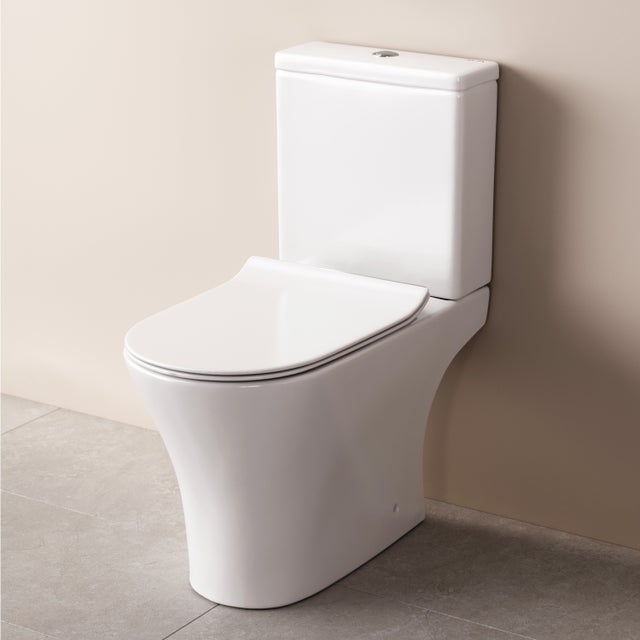 Pack WC à poser sortie horizontale sans bride, Flash, avec couvercle de siège Softclosing FlashClean CNA8600PSC Blanc AM.PM