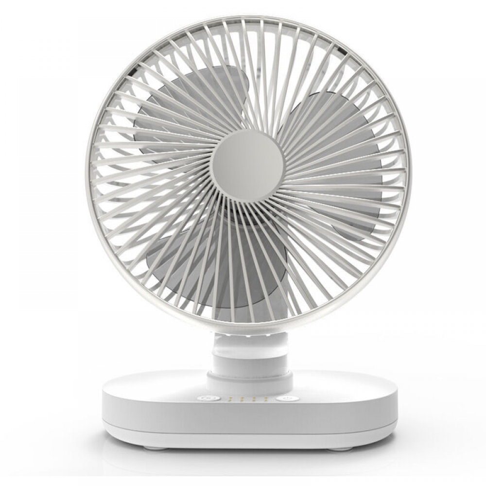 Wentylator biurkowy, automatyczny oscylujący, cichy, zasilany bateryjnie wentylator 16,5 cm, 4 prędkości chłodzenia stołu, 4000 mAh, ładowany przez US