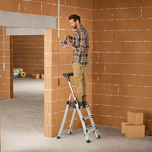 Escabeau télescopique 3 à 5 marches- Hauteur max. de travail 3.10m - 8795-001 - 3