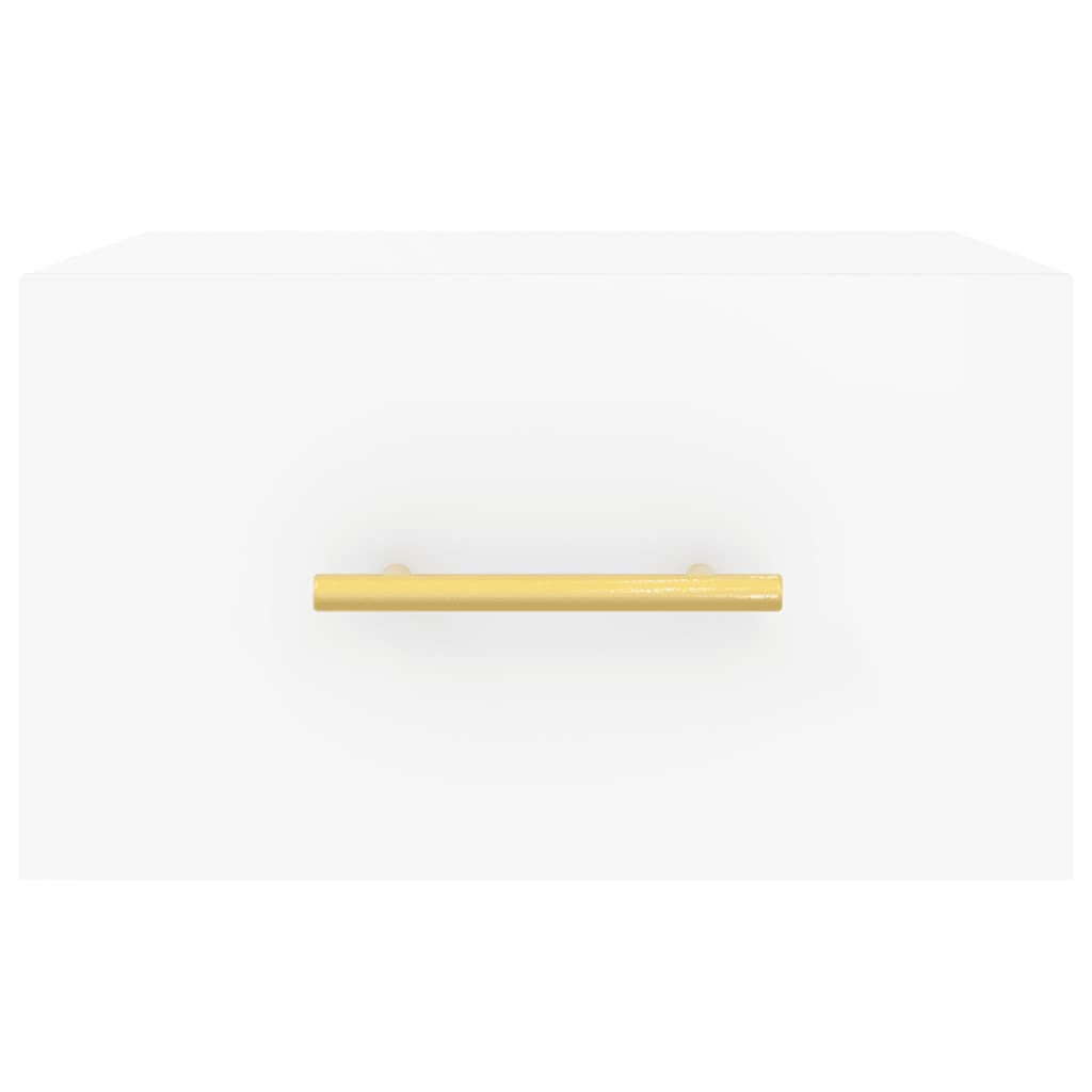 Mesita de noche de pared，Mesilla de noche flotante blanco 35x35x20 cm CFW86689 - 5