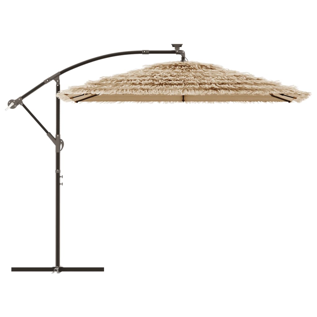 Parasol de jardin avec mât en acier marron 269x269x235 cm vidaXL - 5