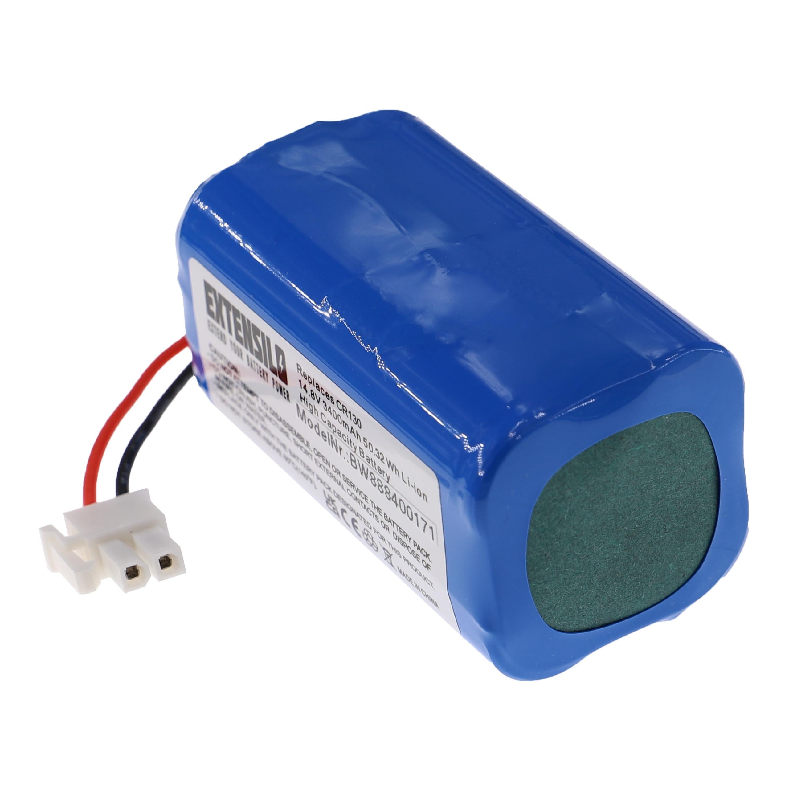 EXTENSILO Batterie compatible avec Ecovacs Deebot CEN540, CEN546, CEN550, 500, 501 aspirateur, robot électroménager (3400mAh, 14,8V, Li-ion) - 2