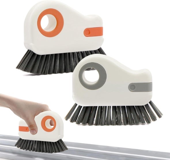 2 en 1 Multifonction Rainure Rail Rapide Nettoyage Outil pour Nettoyer Les fenêtres pour Salle de Bain de Cuisine Coins Espaces, 2 Pièces