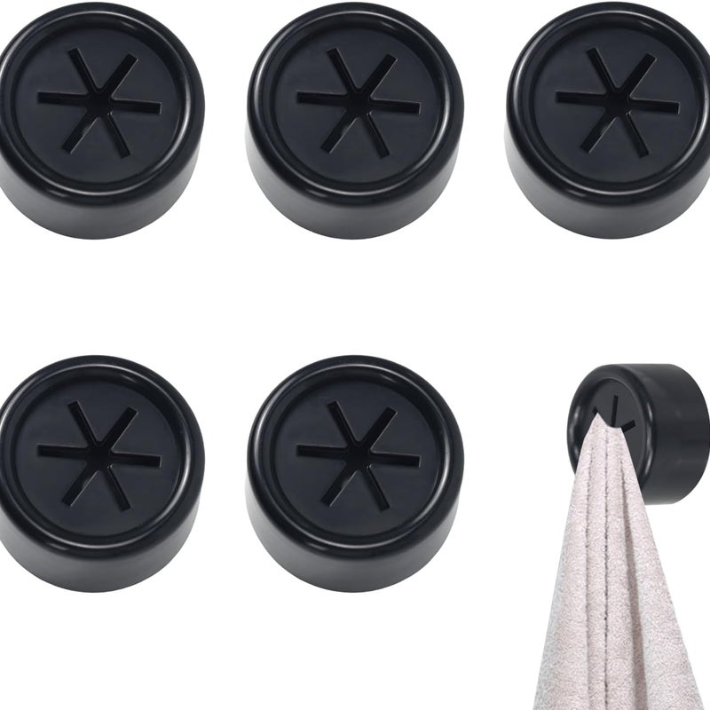 Samoprzylepne klipsy do ręczników, uchwyt na ręczniki, stojak na ściereczki kuchenne (czarne, 6 sztuk)