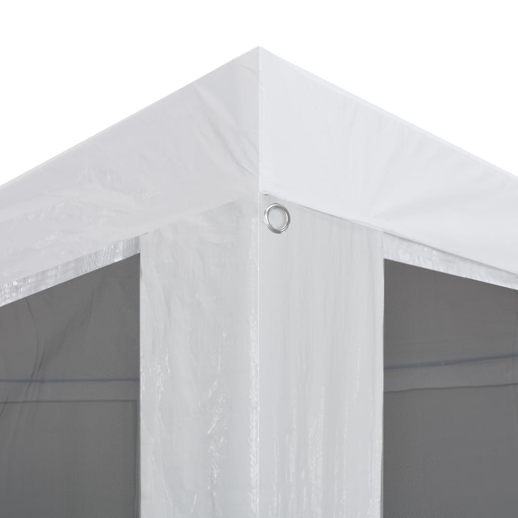 Chapiteau Événement avec 8 Parois Moustiquaire - Tente de Réception 9x3m, Toit Polyéthylène Imperméable UV, Cadre Acier pour Jardin et Fêtes - 4