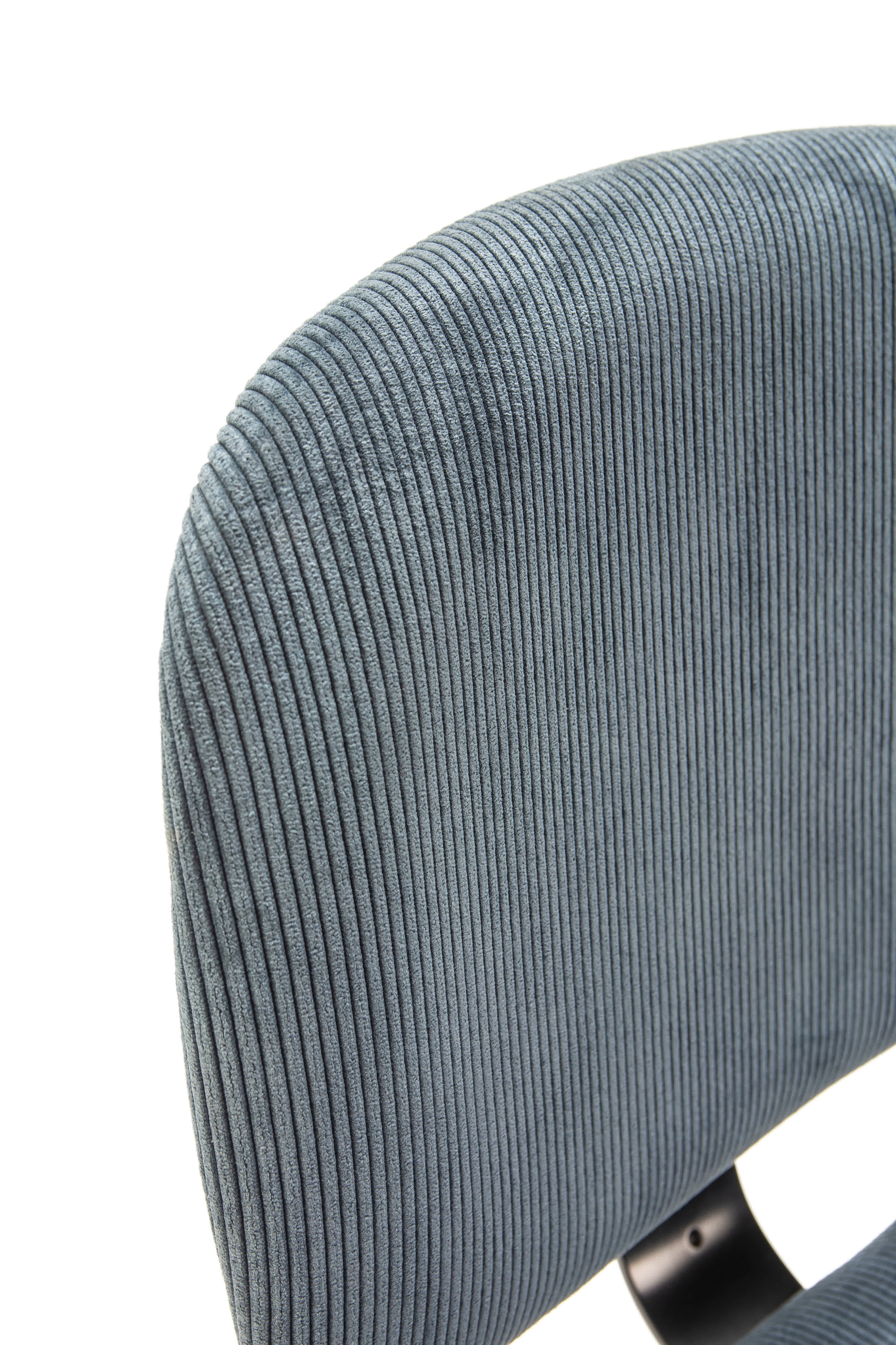 Set di 2 sedie in velluto a coste e metallo nero 45x53 h79 cm - 6