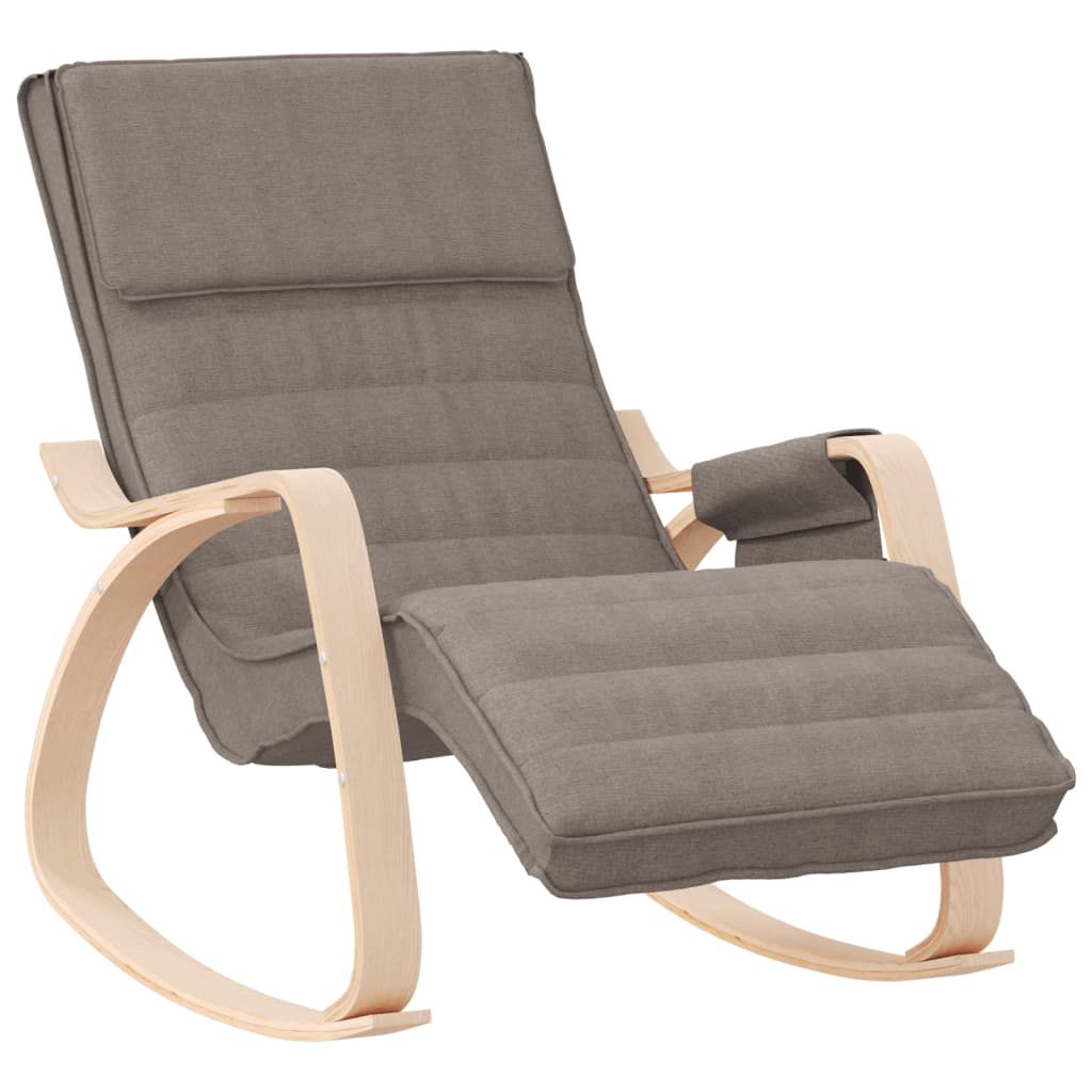 Chaise à bascule | Fauteuil à bascule | Fauteuil de relaxation Taupe Tissu160504 - 2