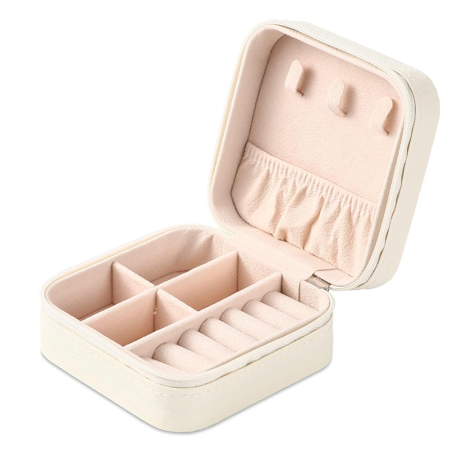 Mini organizer - białe pudełko do przechowywania - szkatułka na biżuterię - Pudełko na biżuterię - Pudełko - Małe - 10x10x5CM