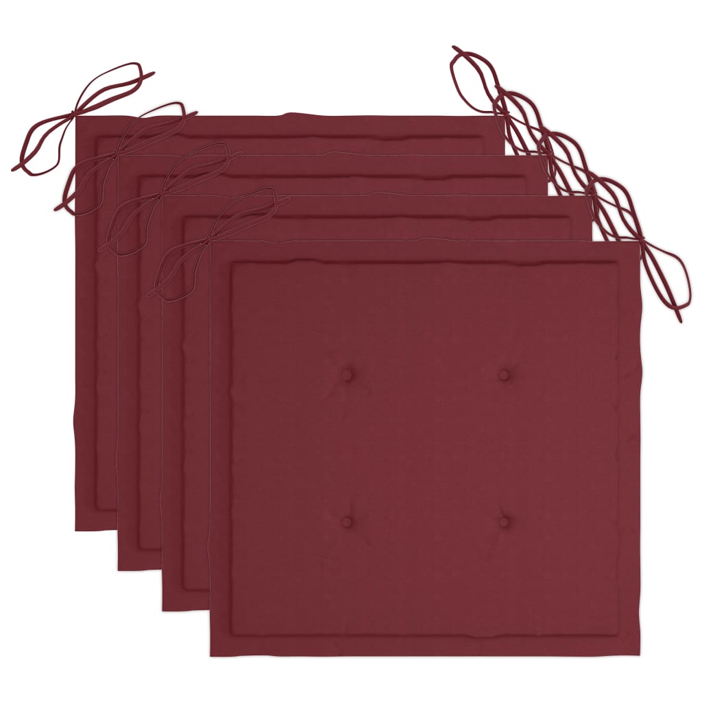 Chaises à dîner d'extérieur 3 pcs avec coussins Acacia massif 31 - 6