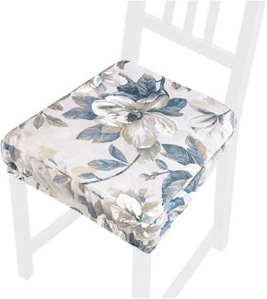 2 Coprisedie In Tessuto Jacquard Morbido, Blu Marino, Elasticizzati E Antiscivolo, Per Sedia/Poltrona, Protezione Macchie - 2