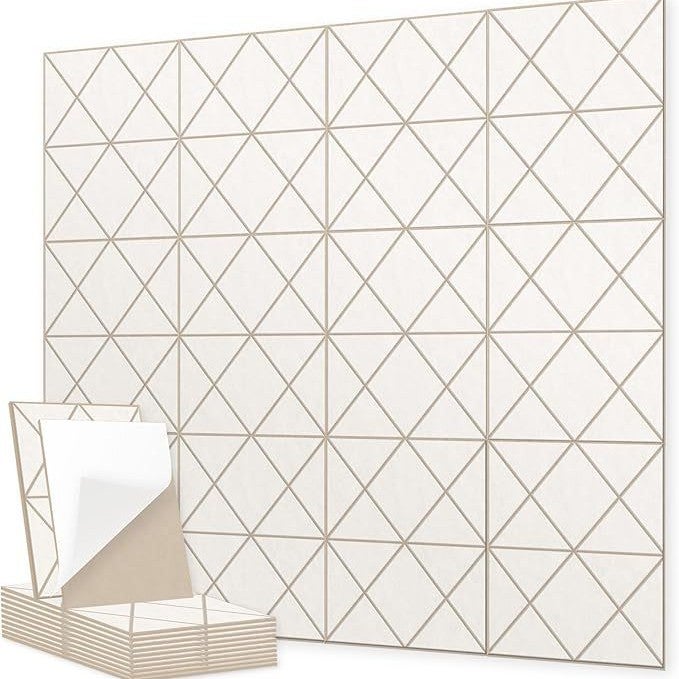 Zestaw 12 samoprzylepnych paneli dźwiękochłonnych, dużych dźwiękochłonnych paneli ściennych do wygłuszania biur i studiów nagraniowych