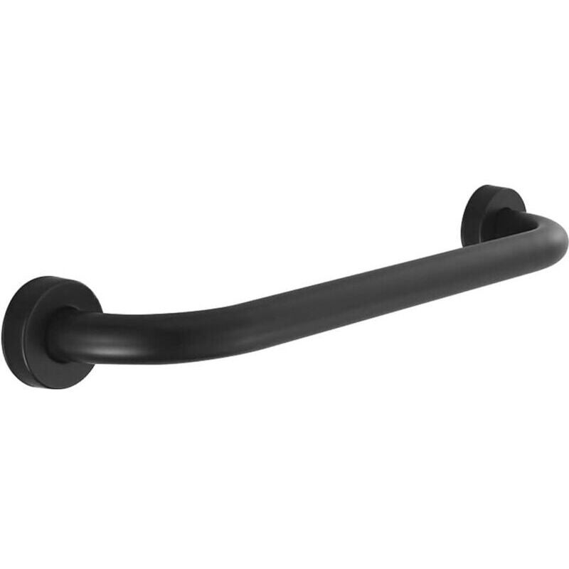 Mâner negru din oțel inoxidabil Enowelir 40 cm – Suport pentru baie, duș și toaletă, suport pentru prosoape de perete, antiderapant