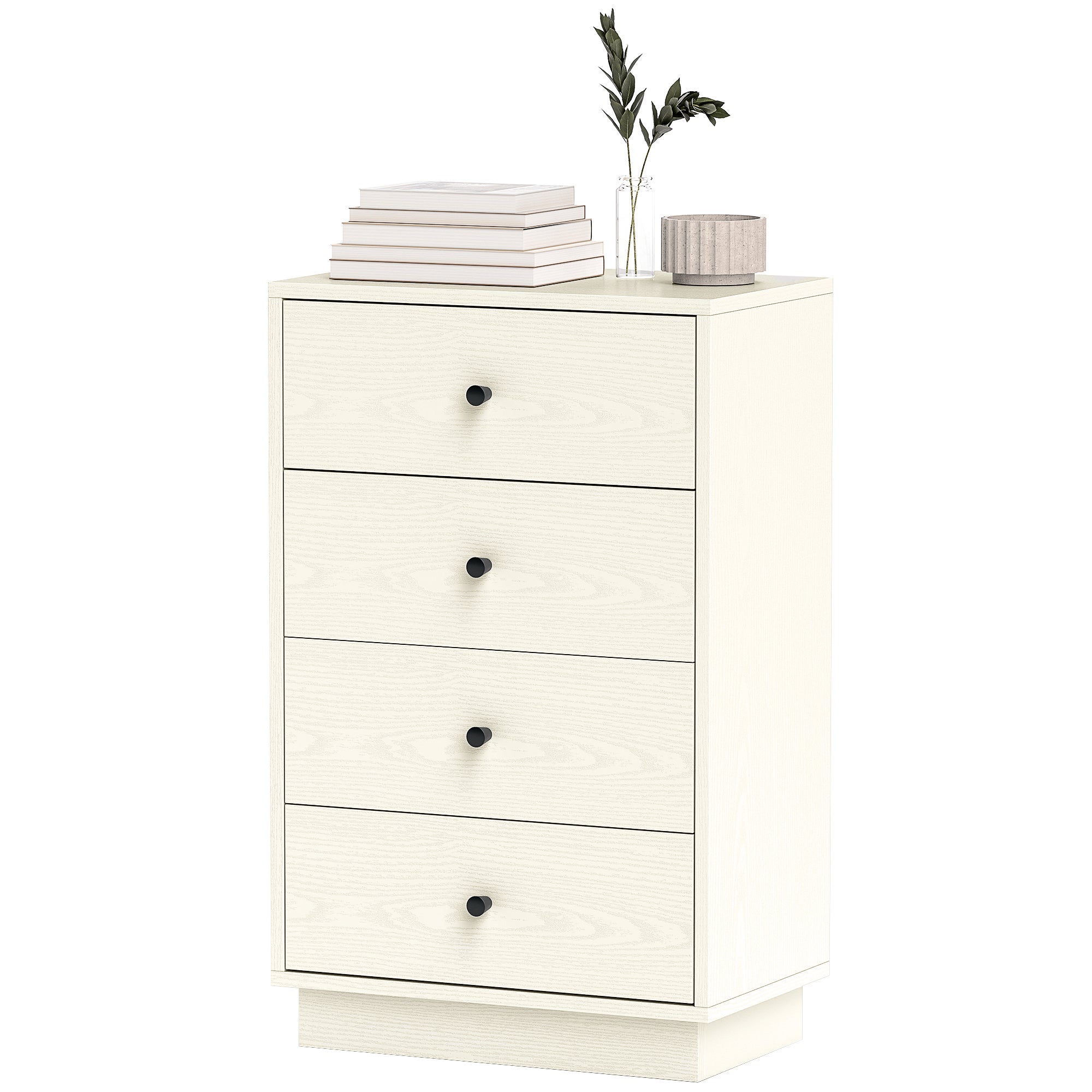 Commode 4 tiroirs moderne, meuble de rangement pour chambre à coucher ...
