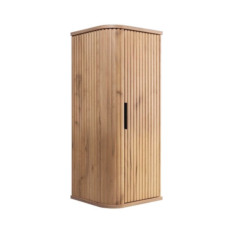 Szafka łazienkowa, dąb Craft, uchwyt czarny, 79 x 35,5 x 31,5 cm