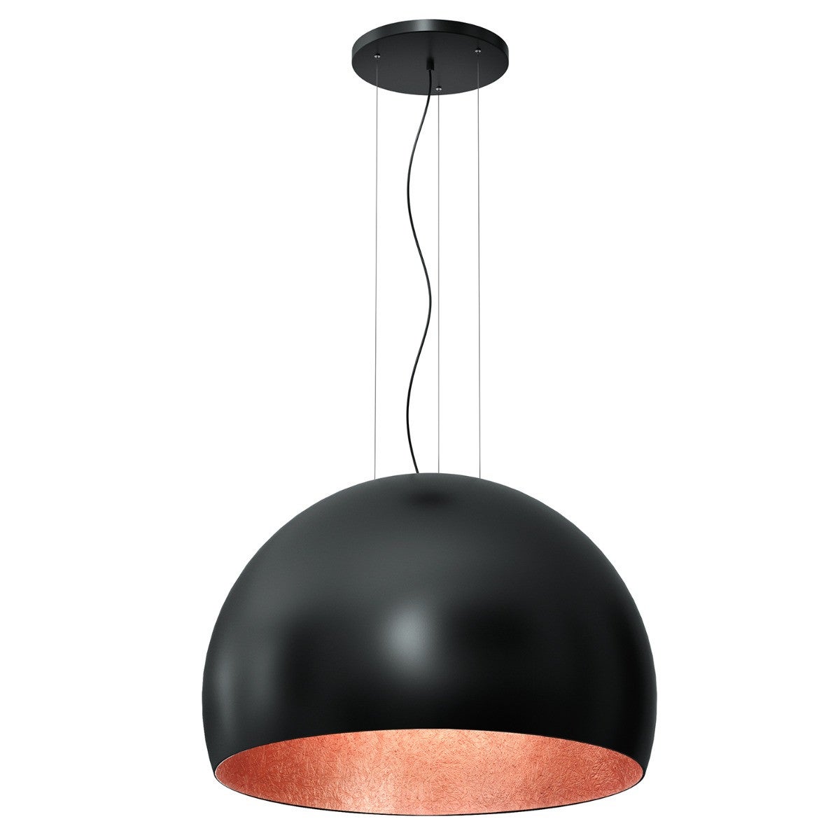 Lampa wisząca Compo czarny mat-miedziana 1xE27x15W wym: 150 x 80 x 80 cm kompozyt Luminex