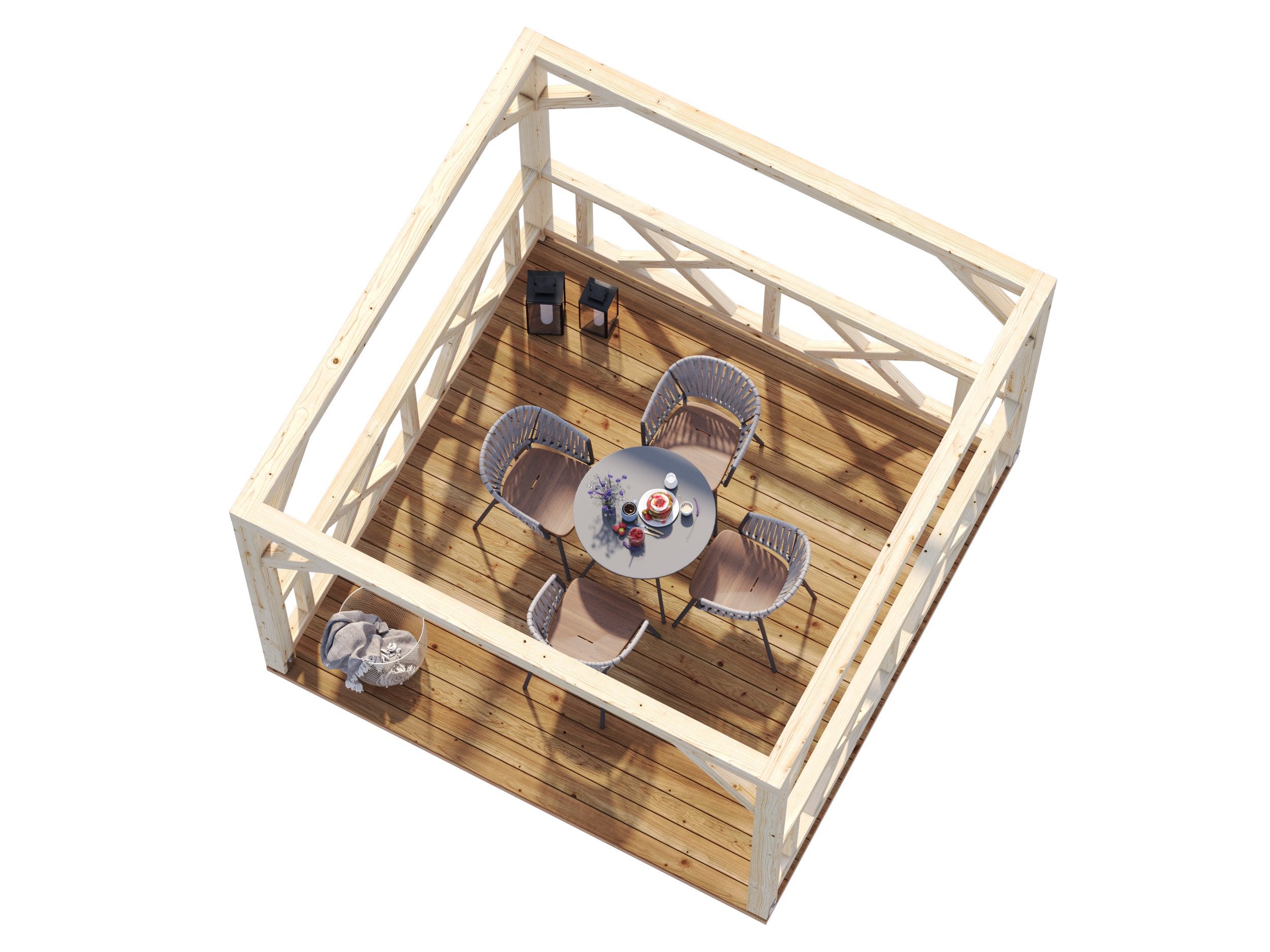 Kiosque de jardin en bois Betty - PALMAKO - 300 x 300 cm - 9 m² - 4