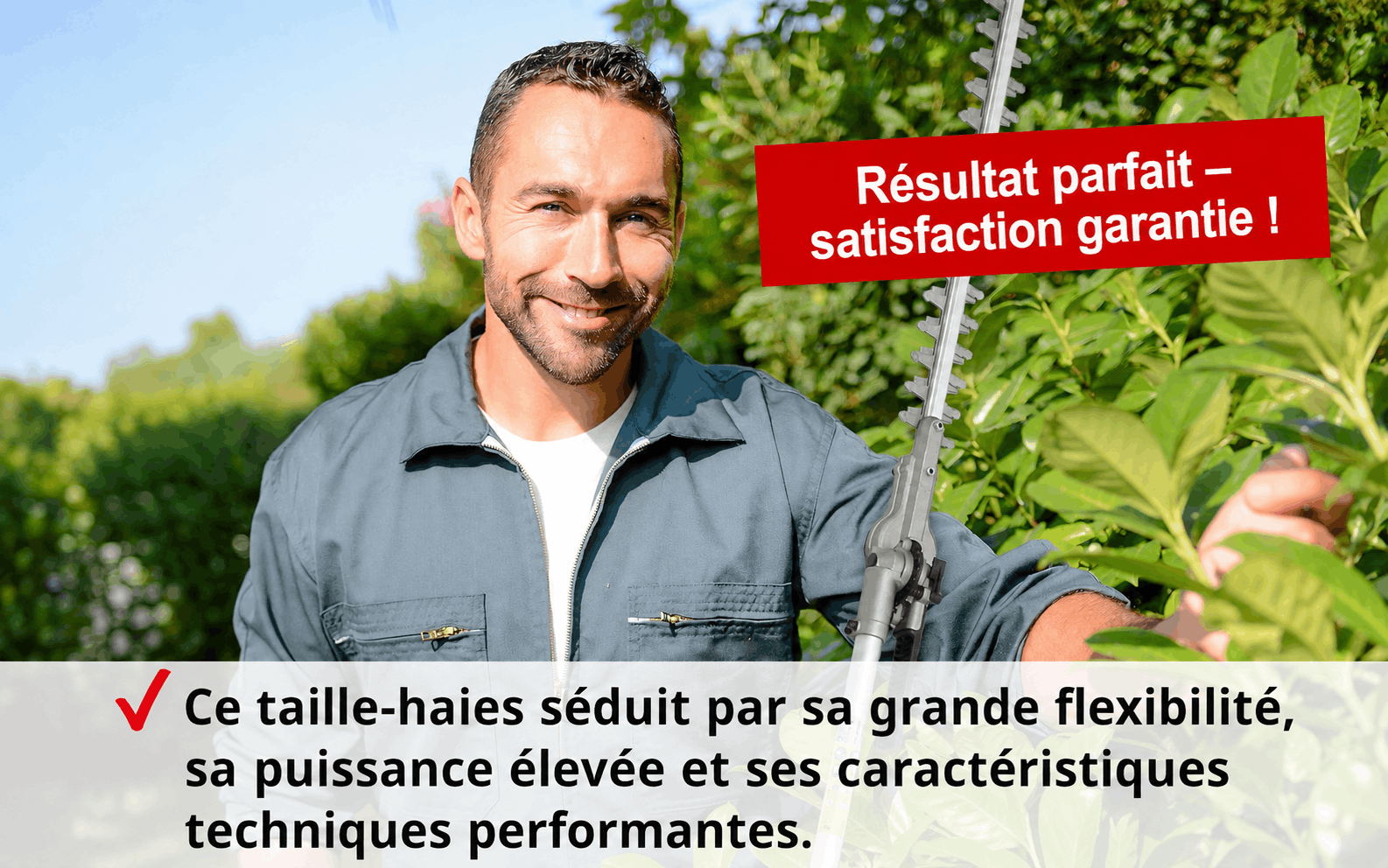 Hecht jardin 695 Taille haies telescopique electrique 900W pour arbustes et buissons - 9