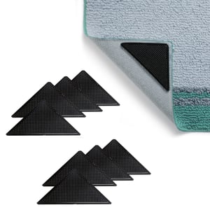 tappetino doccia antiscivolo pvc bolle quadrato nero - 1