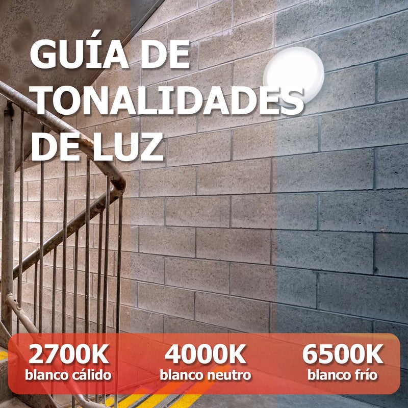 Aplique de pared LED, 22cm de diámetro y 8,8cm de altura, 4000K, 20W, No regulable, 1600 Lúmenes, CRI80, IP54, IK06, 35.000 h de Vida Útil - PILA - 8