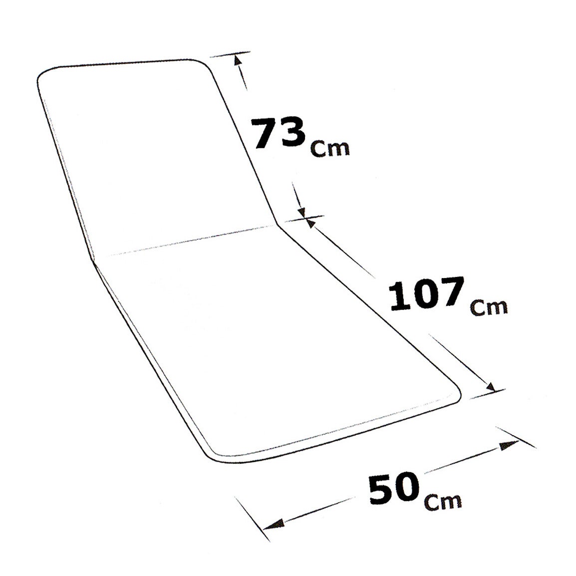 Almofada Para Espreguiçadeira Macio Dobrando Folhas de Palmeira - 2