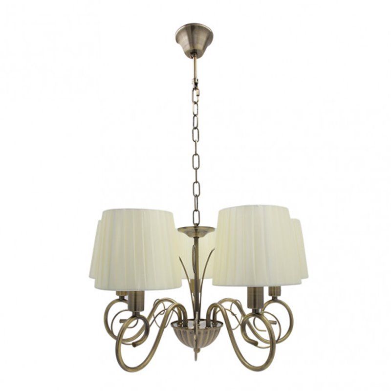 Lampe de salon modèle AMSTERDAM 5xe14 Cuir Regx45x45 Cm FABRILAMP - 2