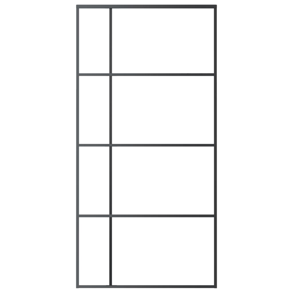 Puerta corredera | Puerta de la cocina ESG vidrio y aluminio negra 102,5x205 cm CFW31226 - 3