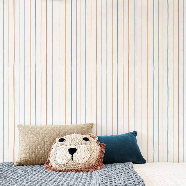 Carta da parati adesiva vinile colorful stripes multicolor 50x300 cm