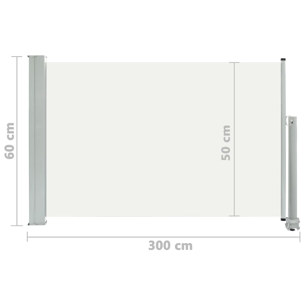 Maison Exclusive - Tenda Laterale Retrattile per Patio 60x300 cm Crema - 7