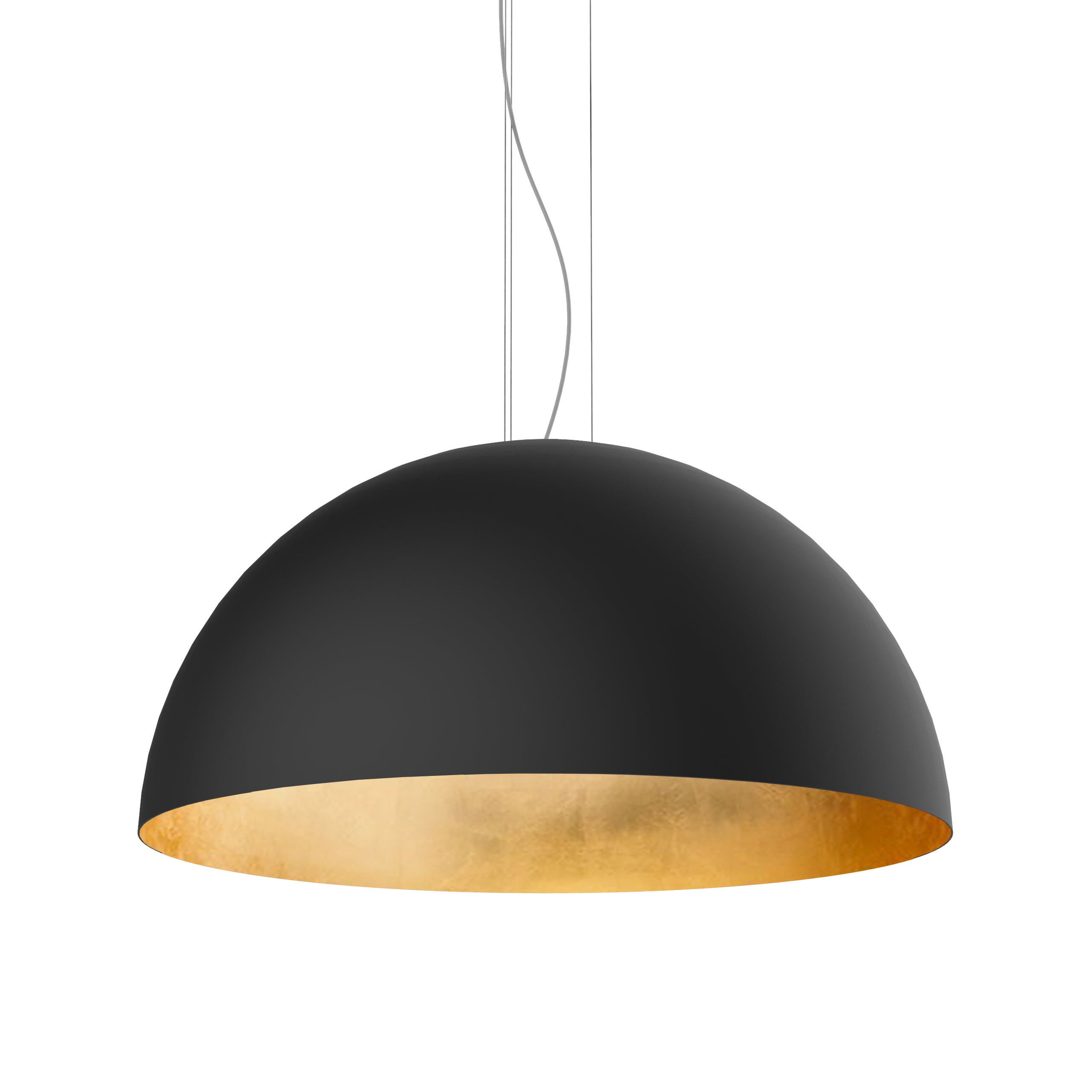Reality Lustre Leavy 1xE27 - Suspension Noir Mat Réglable En Hauteur Ø38cm