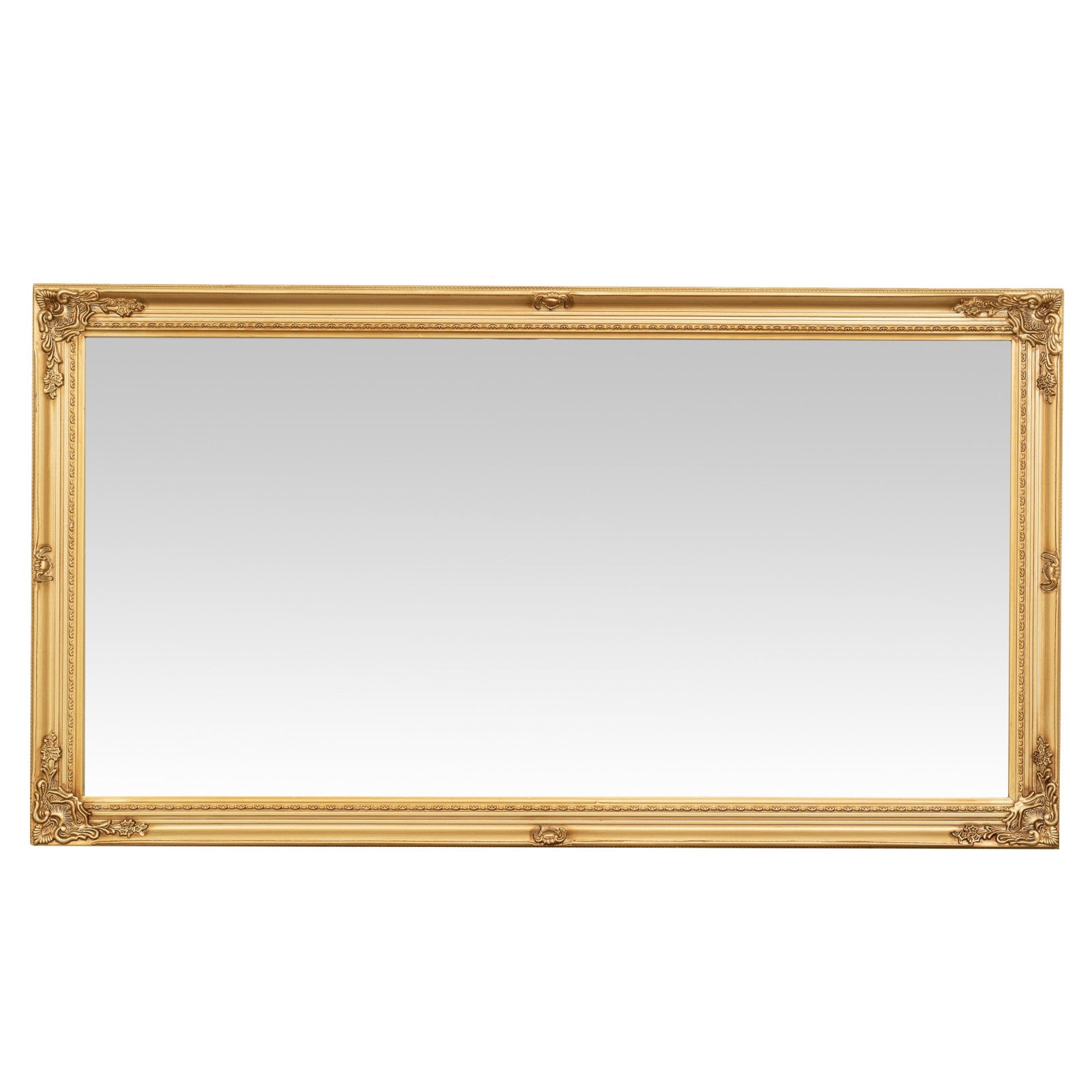 BISCOTTINI Specchio da parete LUX - Finitura foglia d'oro anticato - 72x133cm - Specchio Decorativo per Soggiorno, Camera, Bagno, Sala da Pranzo - 4