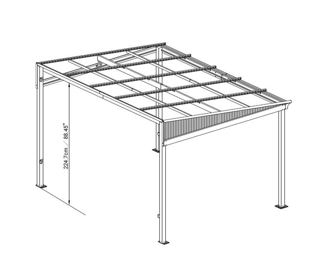 Sojag Abri de terrasse en aluminium St. Barth 812 | Anthracite | 248x364x240 cm - 6