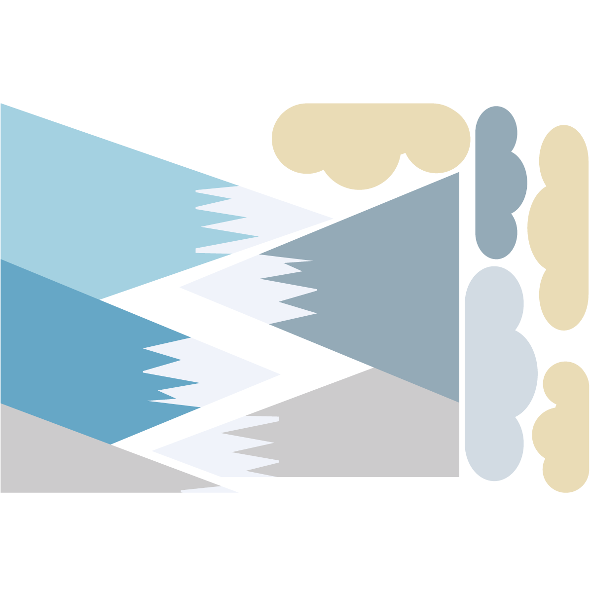 Adesivo bambino di montagna scandinavo volka - Sticker adesivo - adesivi murali - 120x180cm - 2