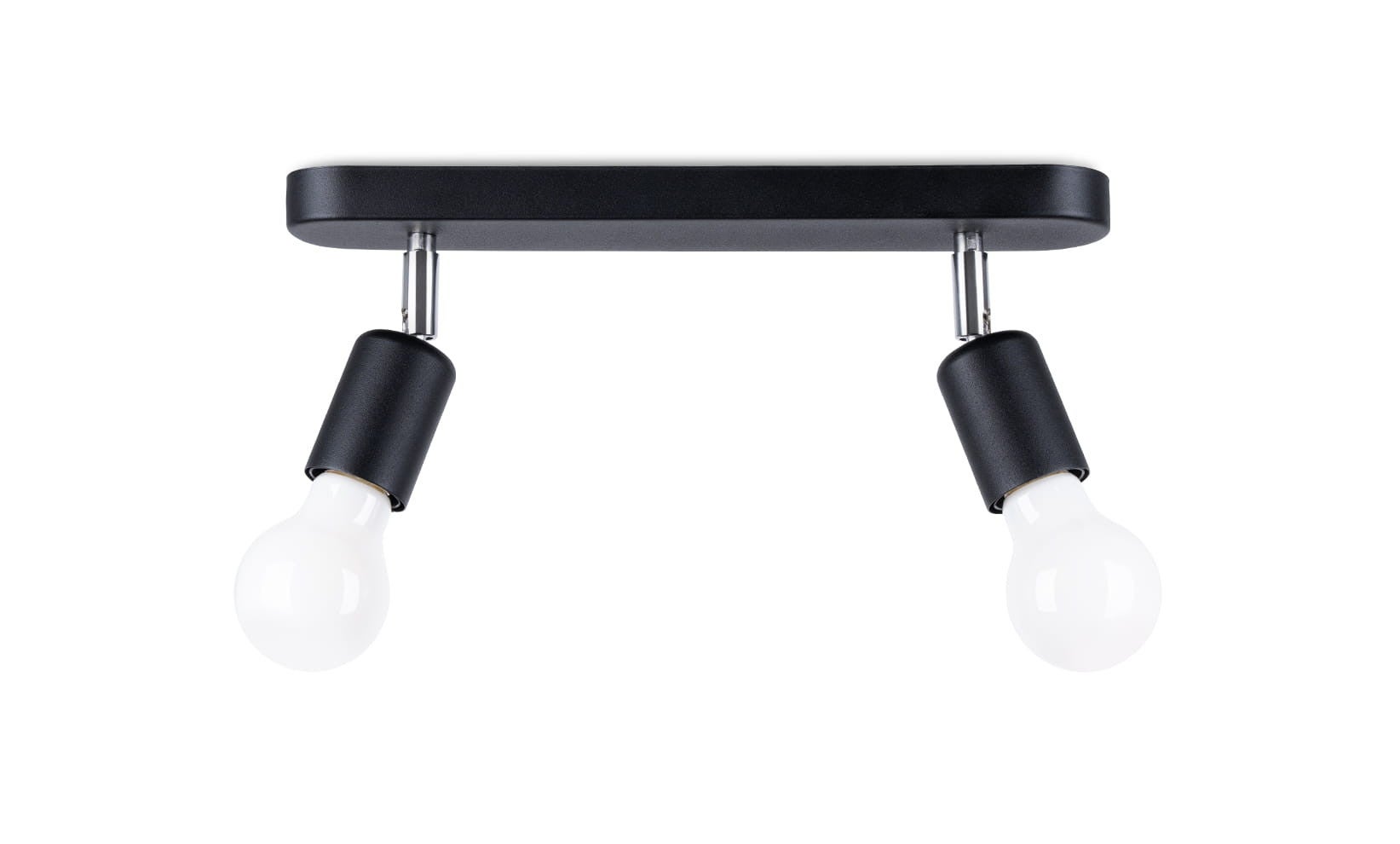 Lampa sufitowa wisząca Fornes czarna-chromowana 2xE27x60W tuba wym: 13,5 x 33 x 6 cm metal Sollux Lighting