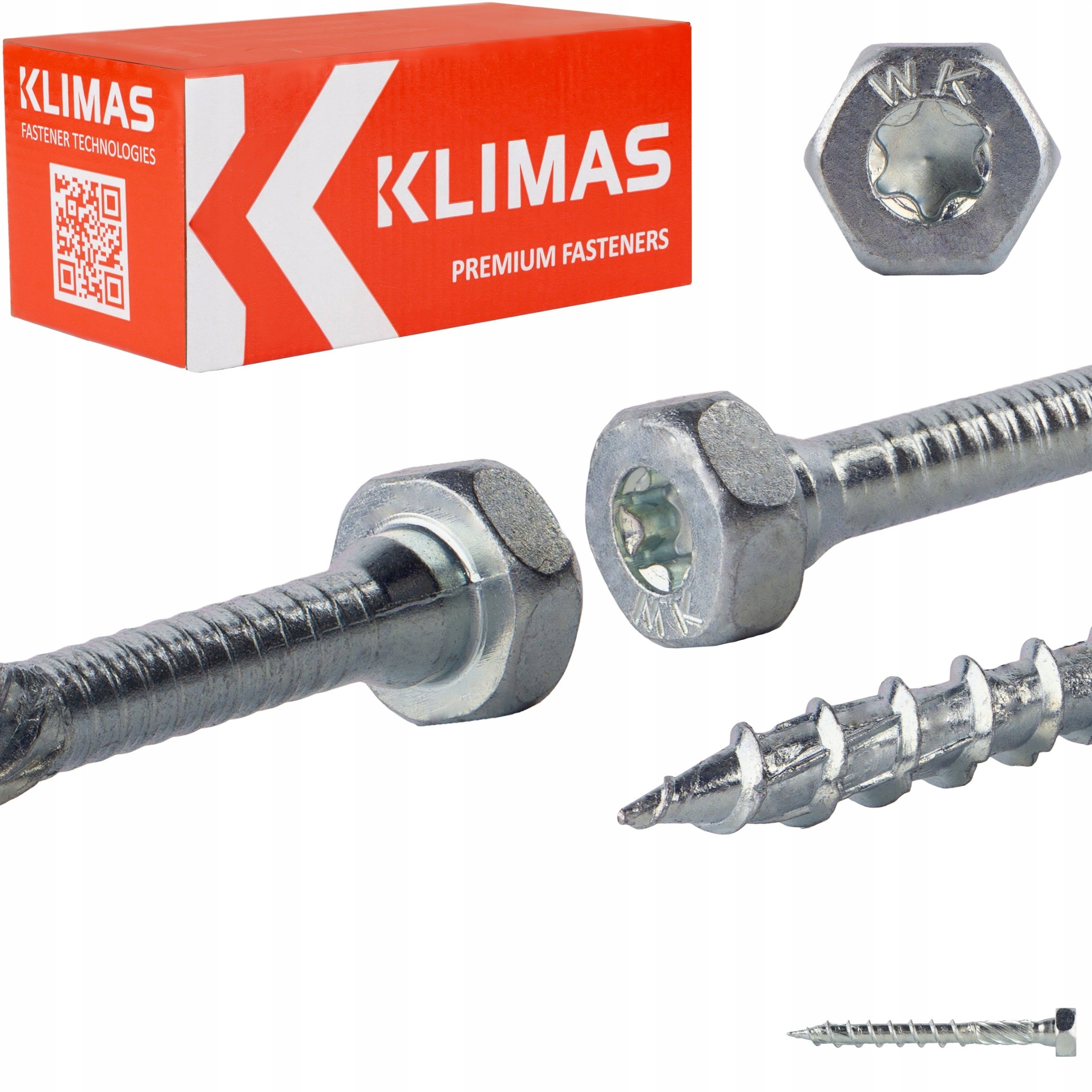 Wkręty do łączników ciesielskich Klimas WKCH 8x70 mm z łbem 6-kątnym 50szt
