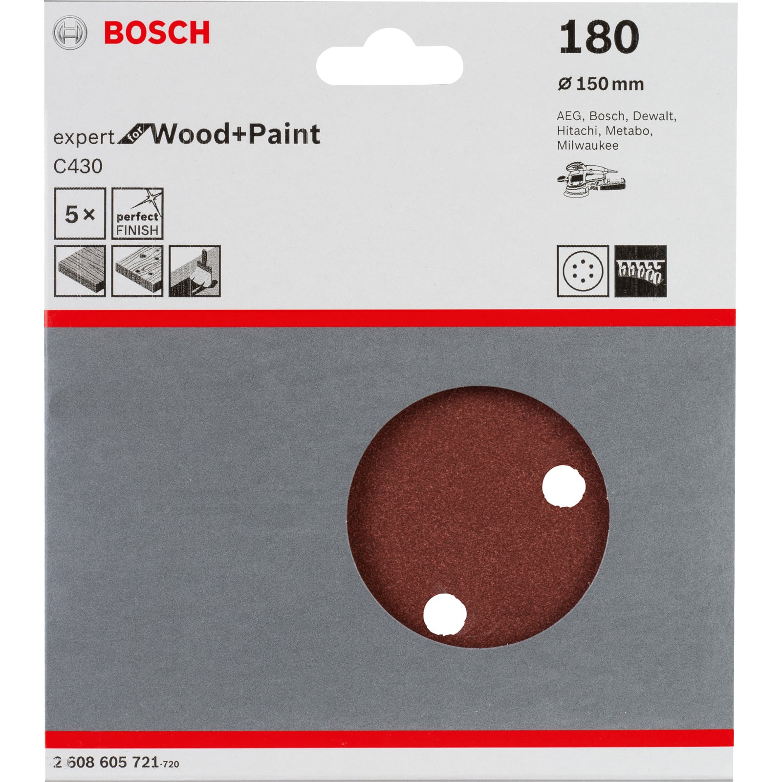 Krążki ścierne Bosch C430 Expert 150 mm Papier elastyczny - 2