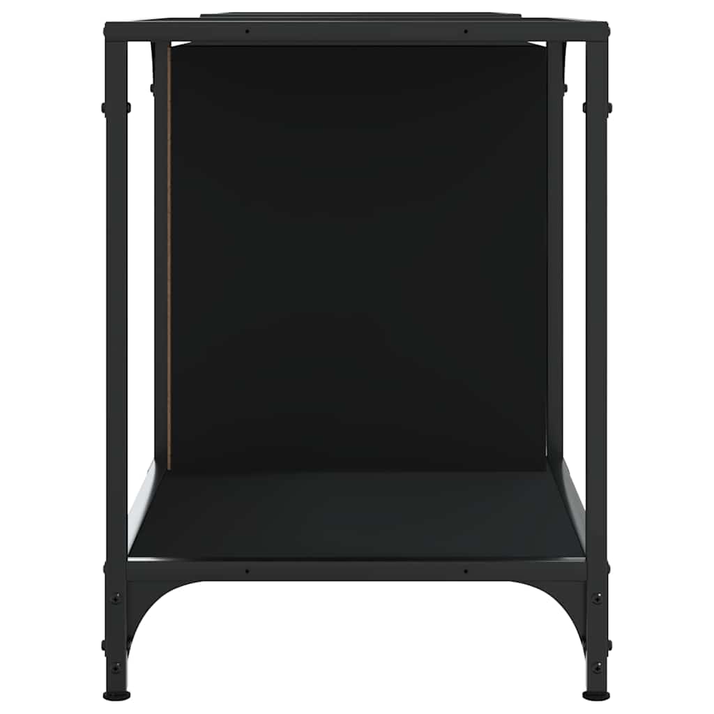 vidaXL Meuble TV noir 153x37x50 cm bois d'ingénierie - 5