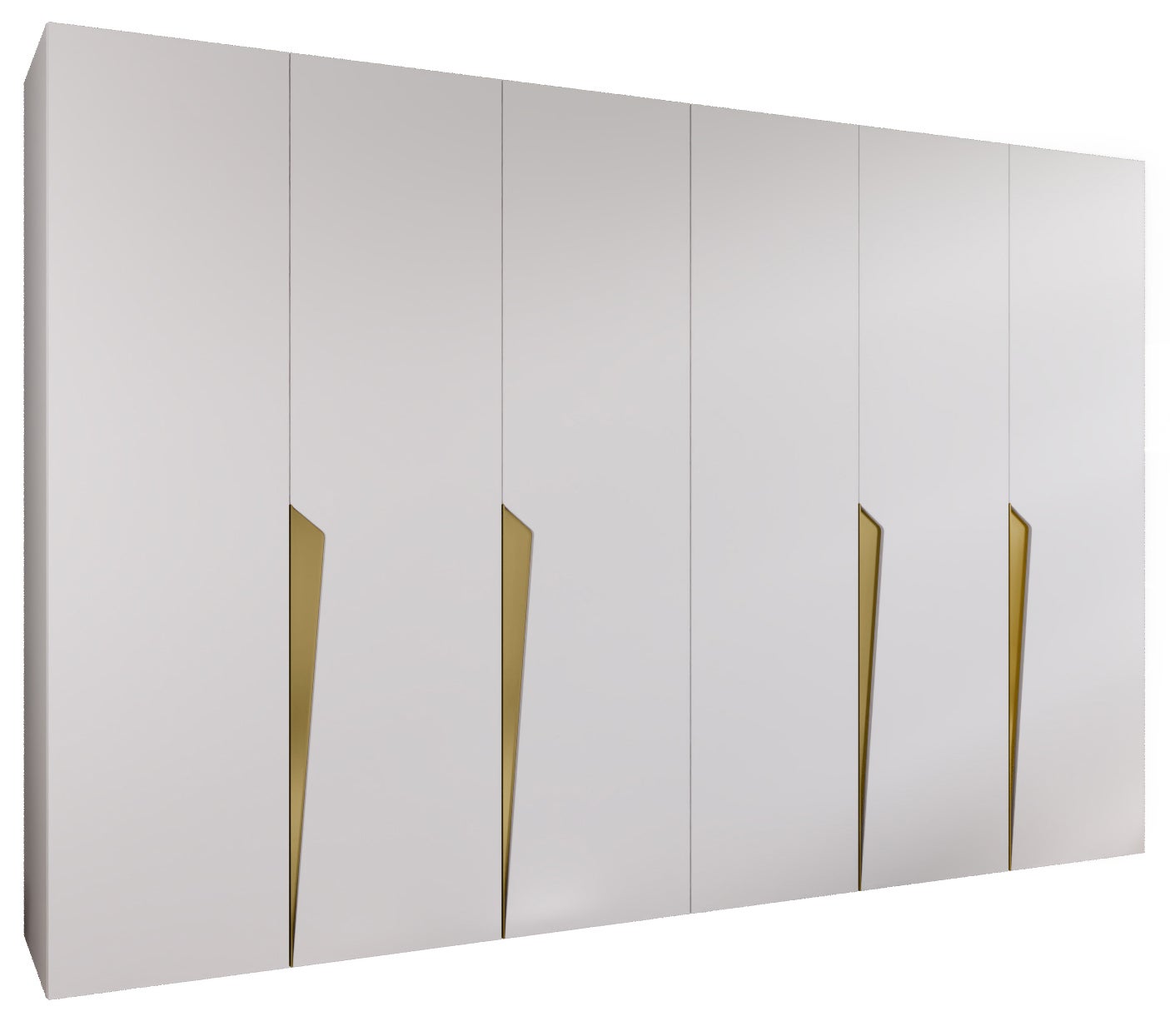 Szafa uchylna otwierana Piano 1 300 (150x2) x 52 x 202 cm biały + u. Złoty Abiks Meble