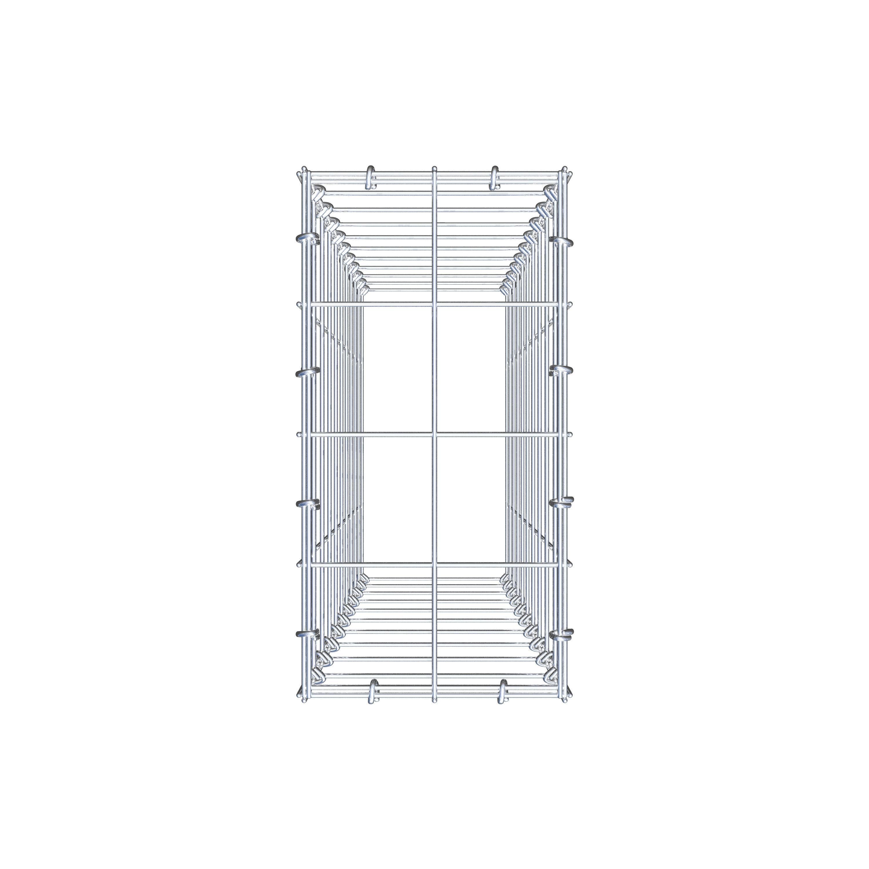 Gavión para apilar en acero galvanizado 100x20x40cm (LxAxP), malla 10 x 10cm, Anillo en C, sin rejilla inferior - 5