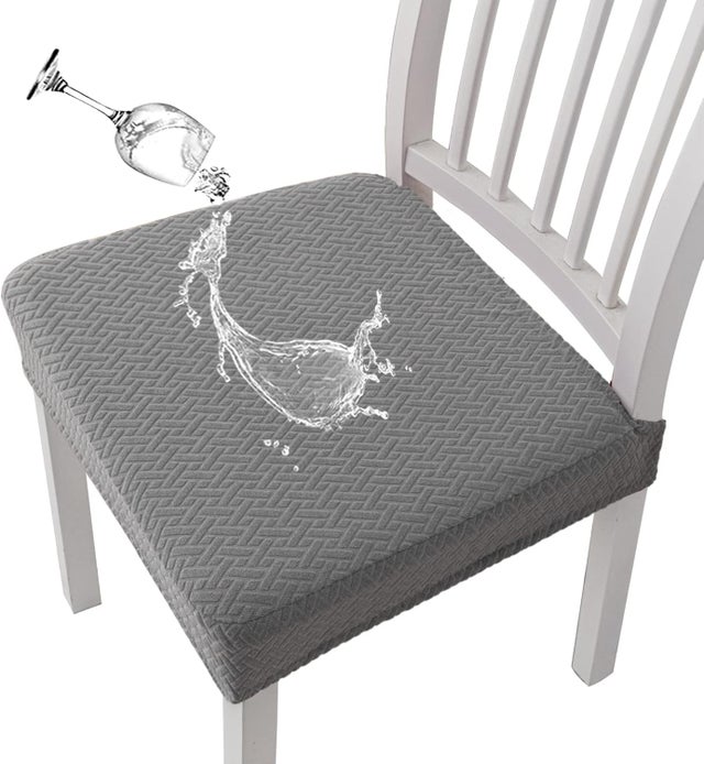 Alishomtll Lot de 4 et 6 housses de chaise extensibles - Grises