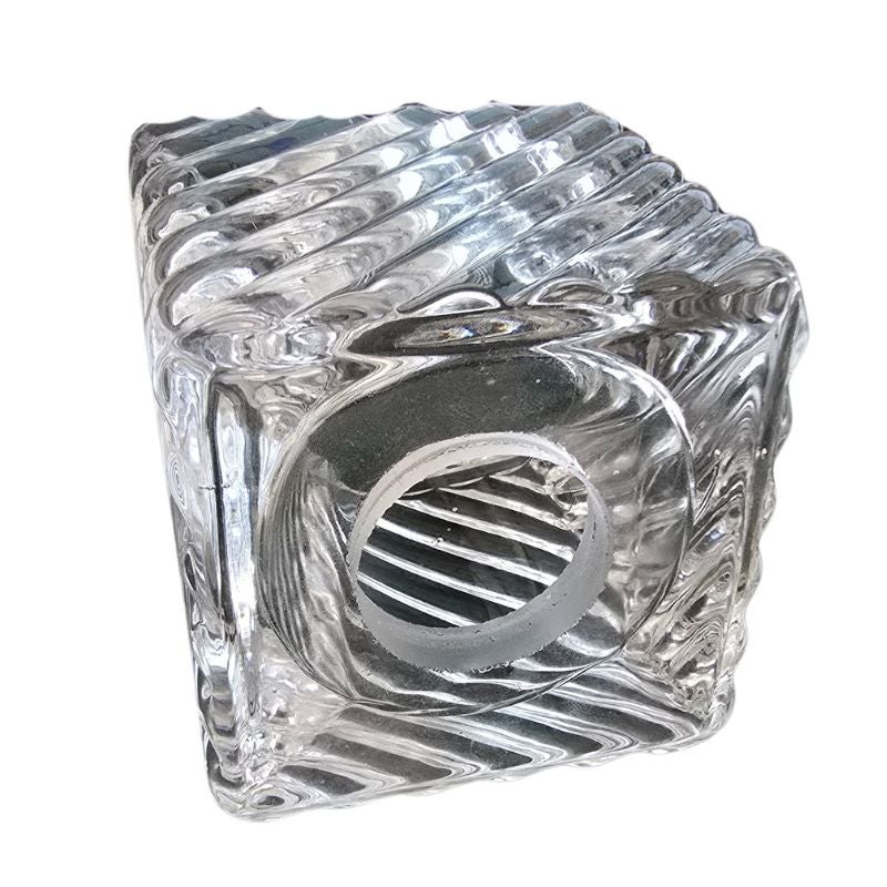 Paralume in vetro LEXIA 7x7cm trasparente apertura 3cm - 4