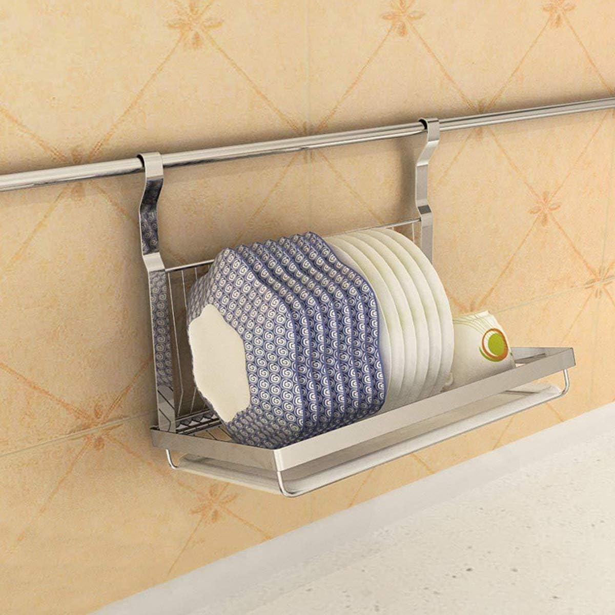 Égouttoir à Vaisselle Pliable Mural en Acier Inoxydable - 5