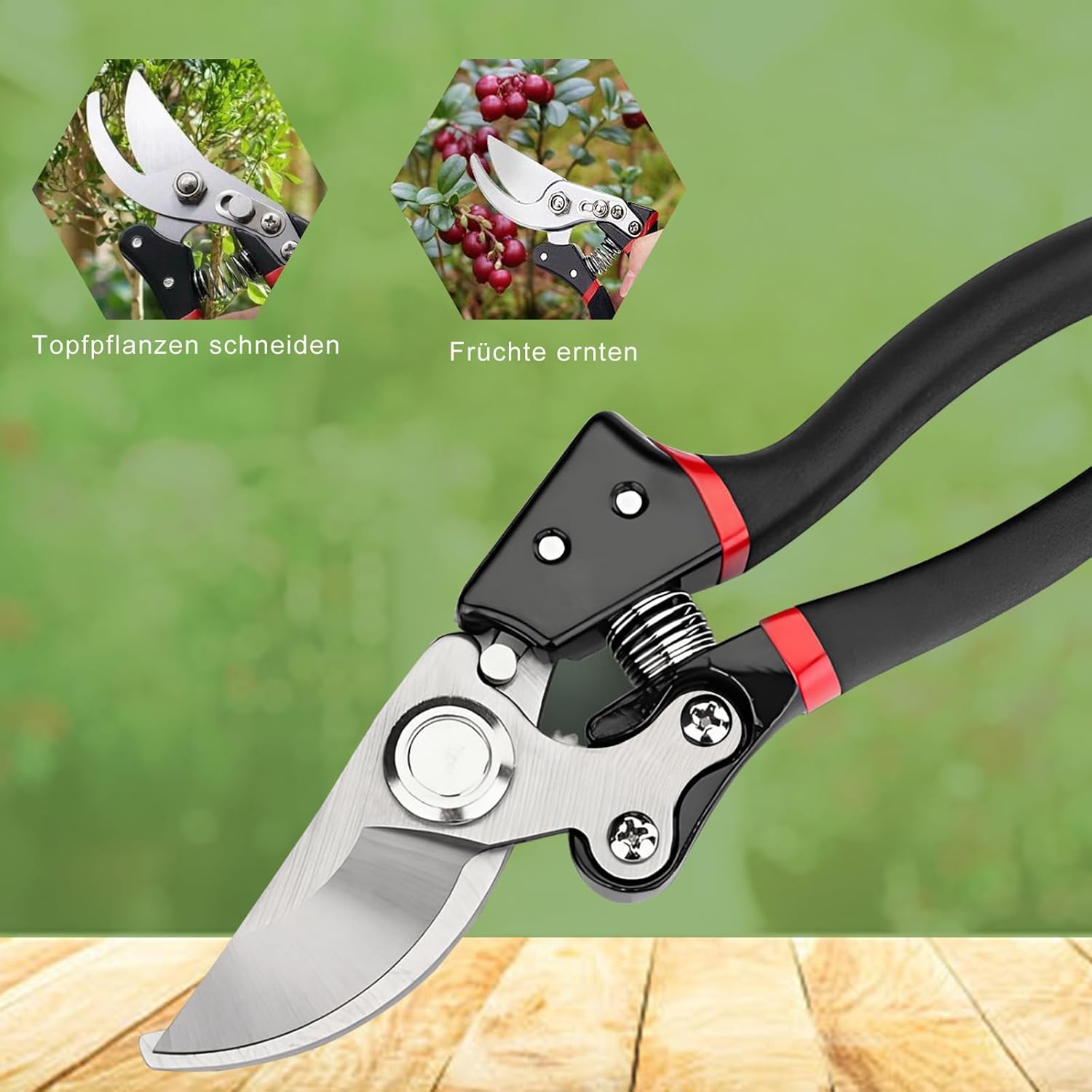 Secateur de Jardin, Sécateur Professionnel Branches, Ciseaux Branche Secateurs Coupe Tronc Tranchant Ciseau Plante Spring Sécateurs - 4