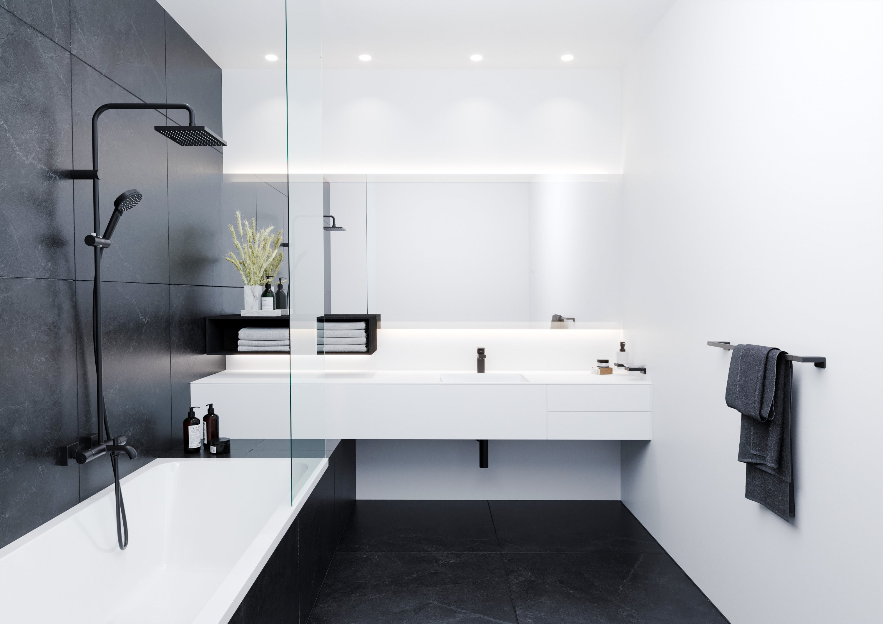 Mitigeur lavabo HANSGROHE Vernis Shape 100 Noir mat avec tirette et vidage synthétique - 6