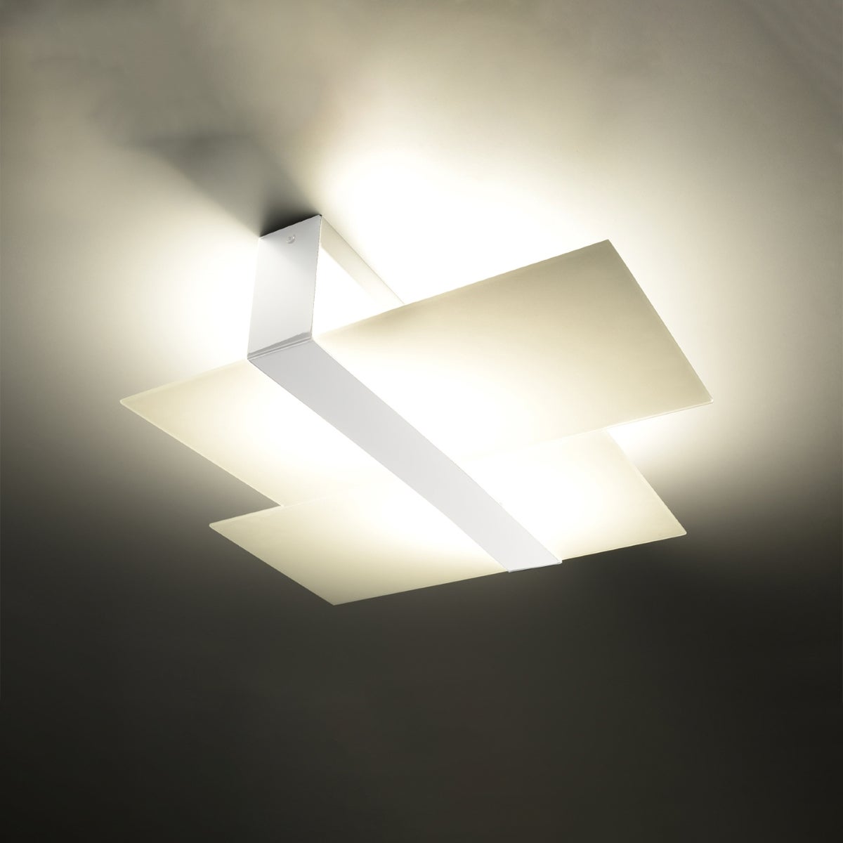 Plafon VERRE biały LED 3000K - 65x50x11cm Sollux