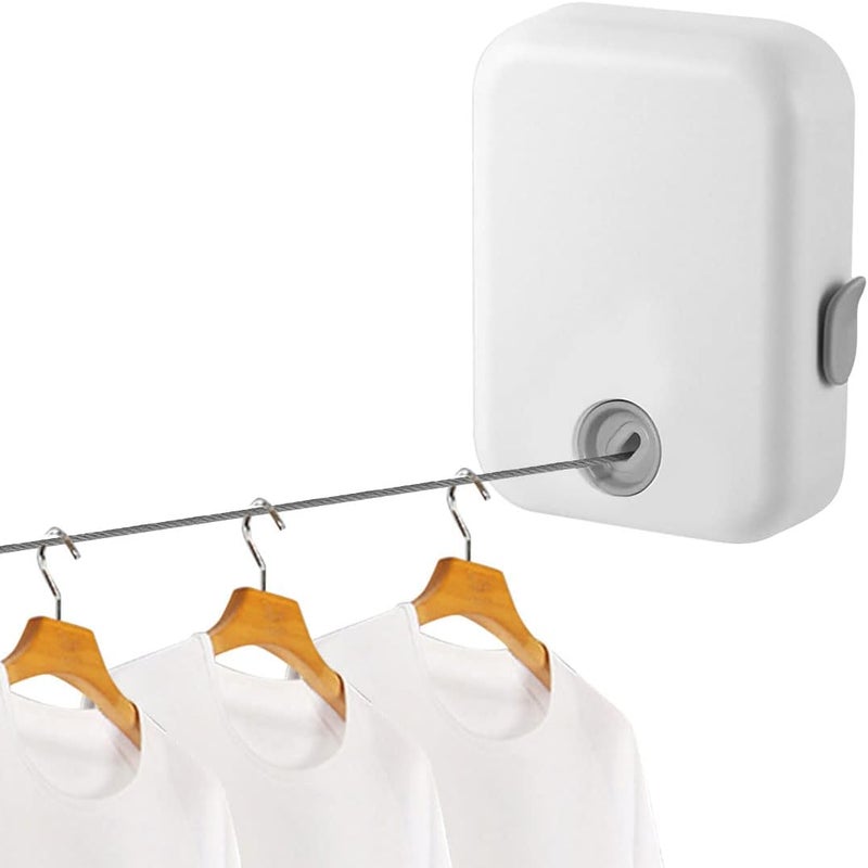 Biały, zwijany, wewnętrzny sznur na ubrania - Niewidoczny, teleskopowy sznur na ubrania - Zwijany, wewnętrzny sznur na ubrania - Zwijany sznur na ubr