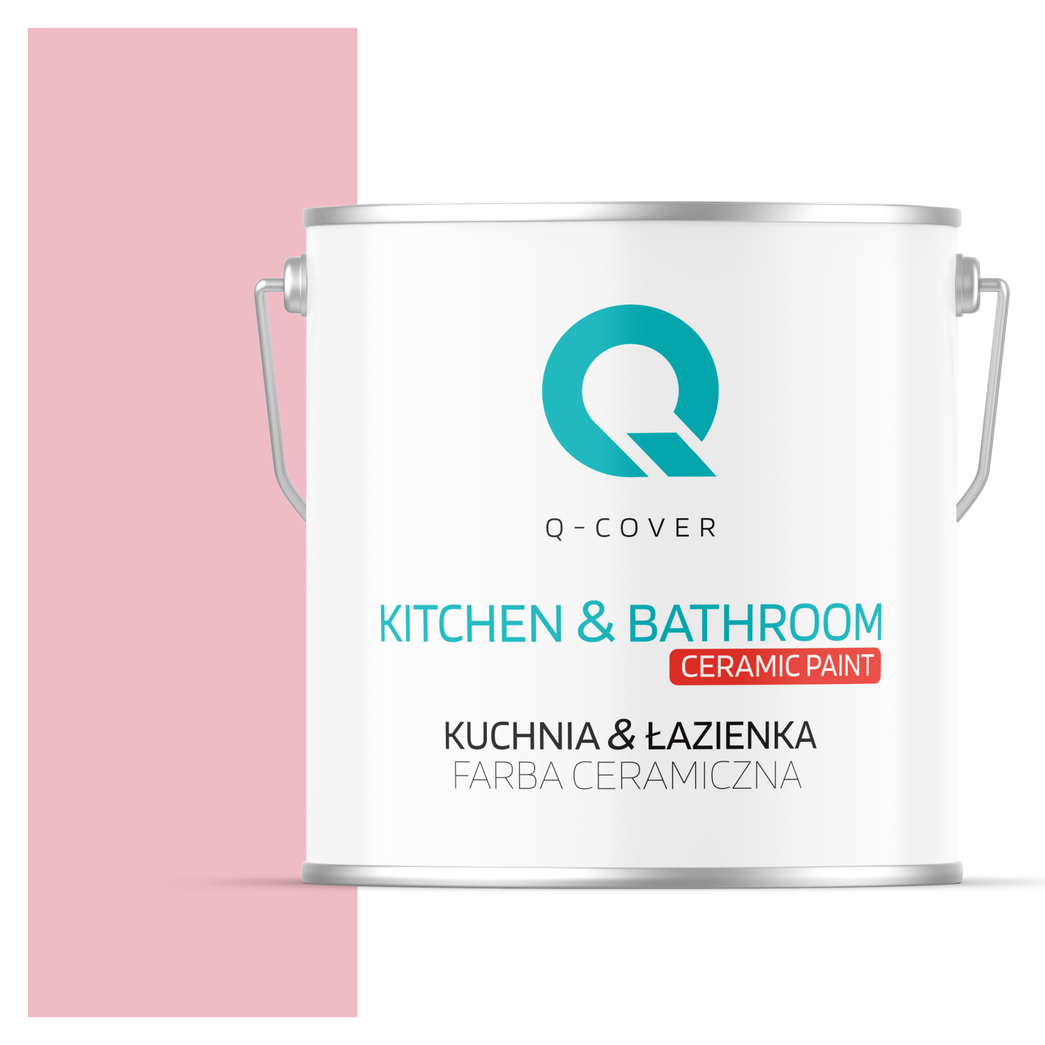 Farba Ceramiczna Kuchnia &amp; Łazienka Q-Cover Różowy jasny H3657 Głęboki Mat 5L