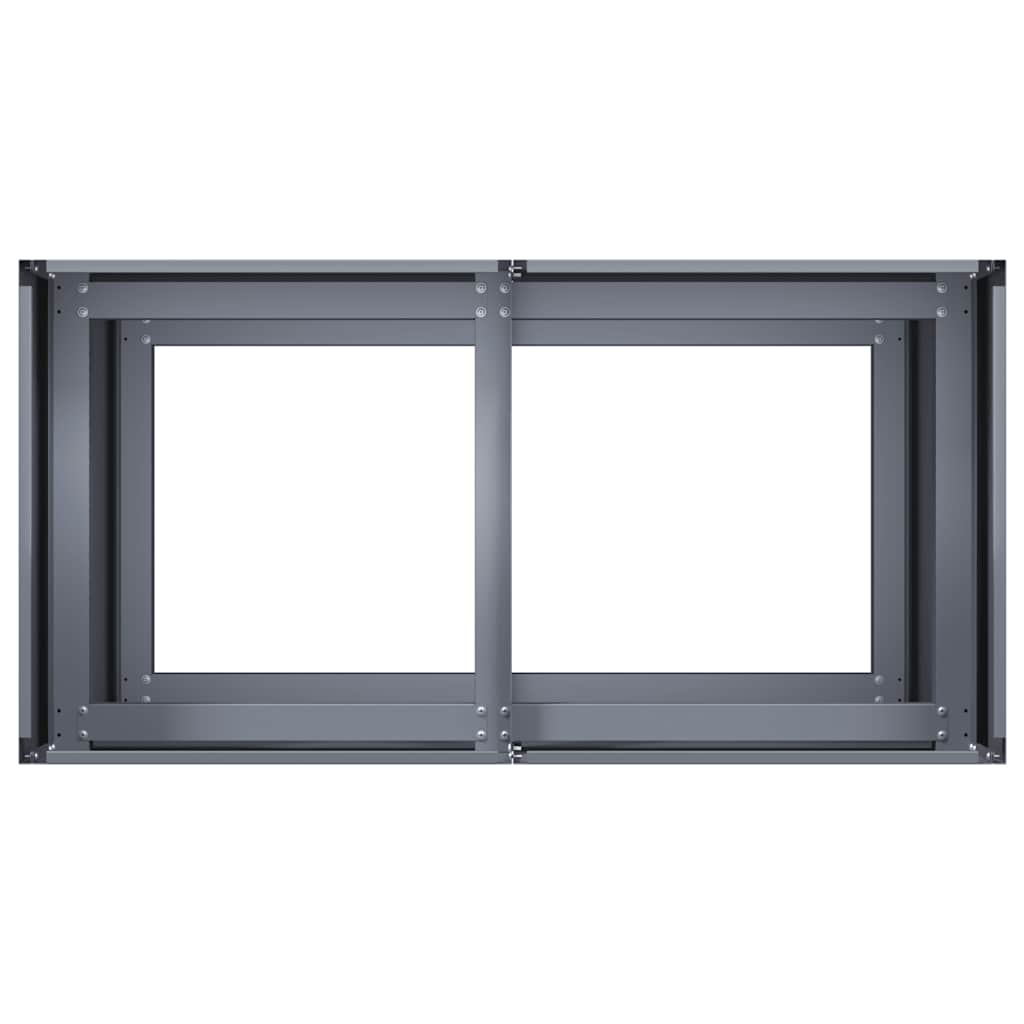 Jardinière，Pot de Fleurs anthracite 80x40x80 cm acier laminé à froid CFW66590 - 5